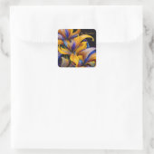 Golden Iris Hosta X AI ART Vierkante Sticker (Tas)