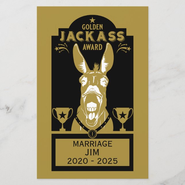 Golden Jackass Award (Voorkant)