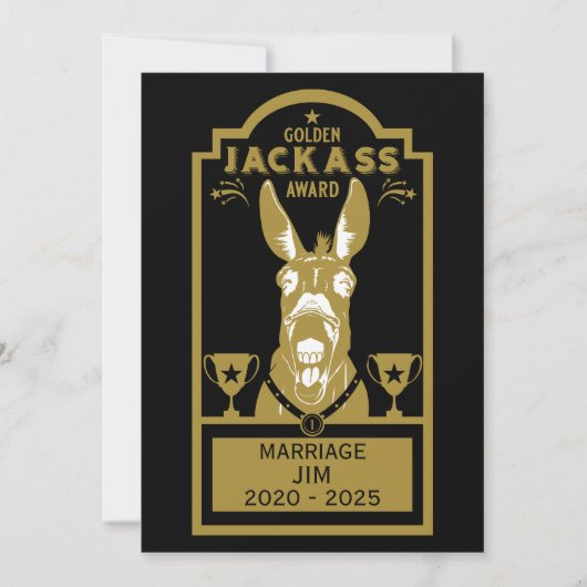 Golden Jackass Award Bedankkaart (Voorkant)