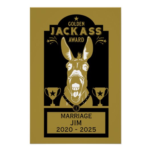 Golden Jackass Award Perfect Poster (Voorkant)