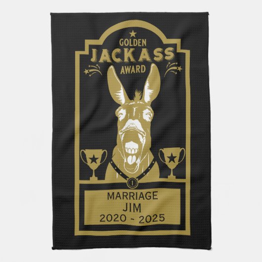Golden Jackass Award Theedoek (Verticaal)