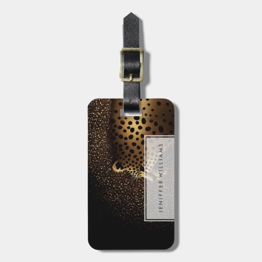 Golden Jaguar Pattern           Bagagelabel (Voorkant verticaal)