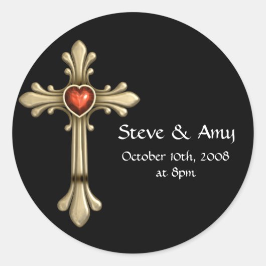 Golden Jeweled Cross  Stickers 18 (Voorkant)