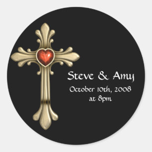 Golden Jeweled Cross  Stickers 18