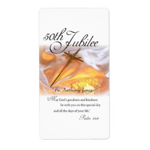 Golden Jubilee Religious Life, Cross Candle Etiket