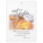 Golden Jubilee Religious Life, Cross Candle Klembord (Achterkant)