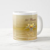 Golden Jubileum Dolphins en Heart Extra Grote Mok (Voorkant rechts)