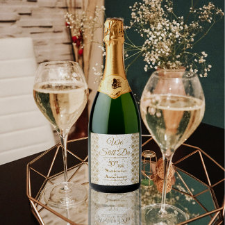Golden Jubileum gepersonaliseerd Sparkling Wijnetiket