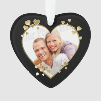 Golden Jubileum Heart Foto Ornament