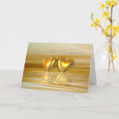 Golden Jubileum Hearts Kaart (Gele Bloem)