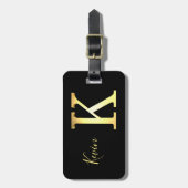 Golden K naam Bagagelabel (Voorkant verticaal)