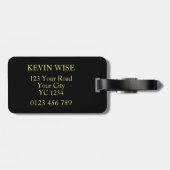 Golden K naam Bagagelabel (Achterkant horizontaal)