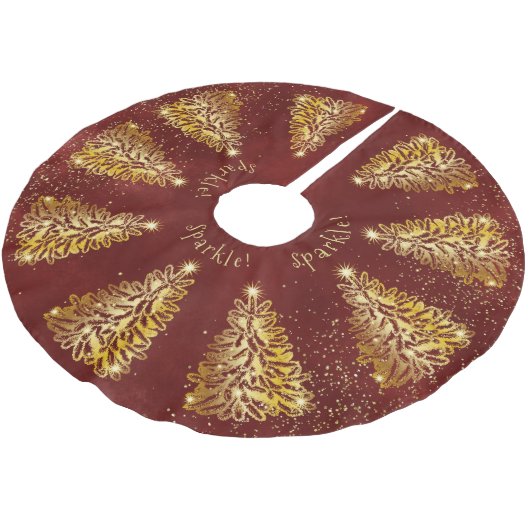 Golden kerstboom - Sparkle Tree Skirt Rok (Gekanteld)