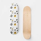 Golden kerstpine Tree Star en Ornamenten Skateboard (Voorkant)