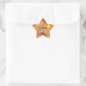 Golden kerstSjabloon, Star Sticker (Tas)