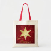 Golden Kerstster Red Bokeh Tote Bag (Voorkant)