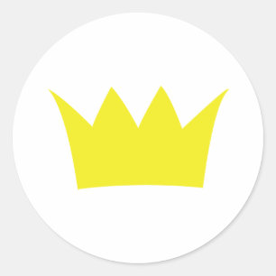 Golden King Crown Ronde Sticker