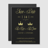 Golden King & Queen Crowns for Wedding (Voorkant / Achterkant)