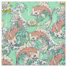 Golden Koi Fish Stof