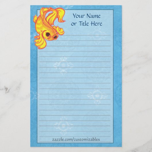 Golden Koi Stationery Briefpapier (Voorkant)
