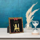 Golden kroonluipaard met rode haarzout fotoplaat (Insitu)