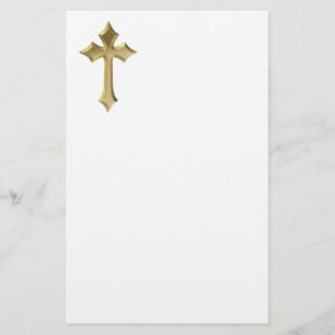 Golden kruis briefpapier