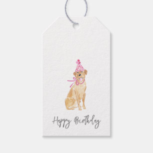 Golden Lab Dog Happy Birthday Pet Pet Sweet Cadeaulabel