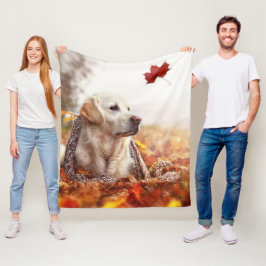 Golden Lab Fleece Blanket