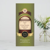 Golden Label Bachelorette uitnodiging (Staand voorkant)