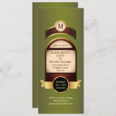 Golden Label Bachelorette uitnodiging (Voorkant / Achterkant)