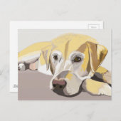 Golden Labrador Briefkaart (Voorkant / Achterkant)