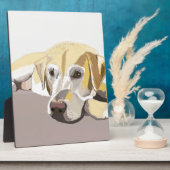 Golden Labrador Fotoplaat (Zijkant)