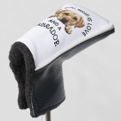 Golden Labrador Golfheadcover (3/4 voorkant)