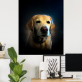 Golden Labrador Poster (Thuiskantoor)