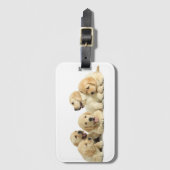 Golden Labrador Puppy Pile Bagagelabel (Voorkant (verticaal))