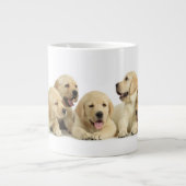 Golden Labrador Puppy Pile Extra Grote Beker (Voorkant)