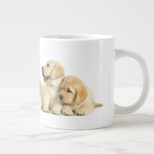 Golden Labrador Puppy Pile Extra Grote Beker (Rechts)