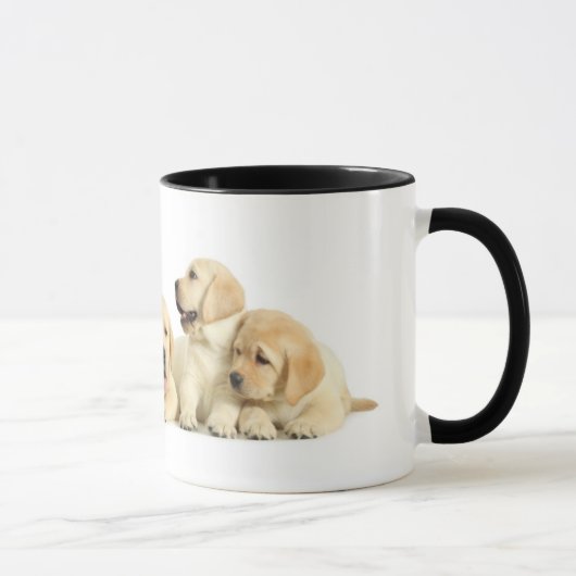 Golden Labrador Puppy Pile Mok (Rechts)