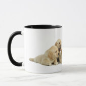Golden Labrador Puppy Pile Mok (Links)