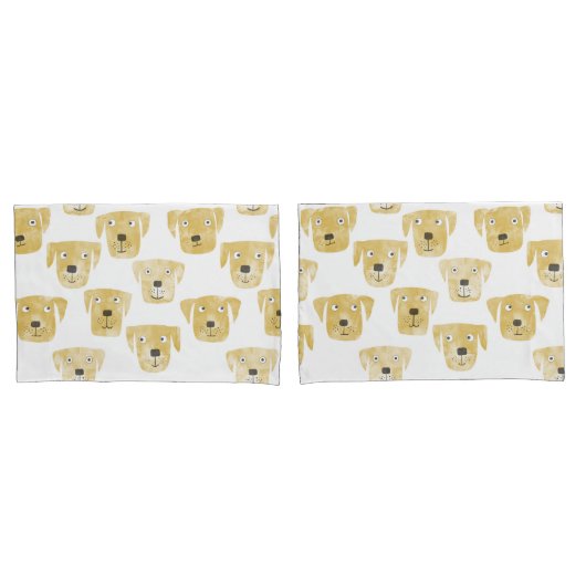 Golden Labrador Retriever Dogs Kussensloop (Voorkant-Set)