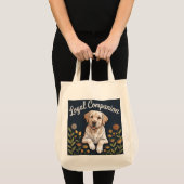 Golden Labrador Retriever Quilt Design – Playful Tote Bag (Voorkant (product))