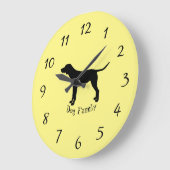 Golden labrador Silhouette Grande horloge (Angle)