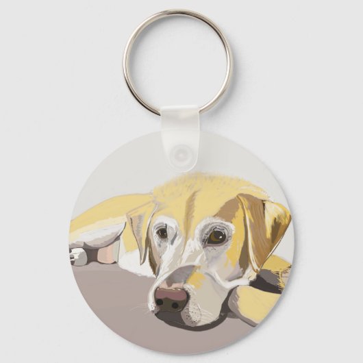 Golden Labrador Sleutelhanger (Voorkant)