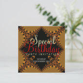 Golden Lace Special Anniversaire Carte d'invitatio (Debout devant)