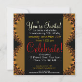 Golden Lace Special Anniversaire Carte d'invitatio (Dos)