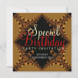 Golden Lace Special Anniversaire Carte d'invitatio