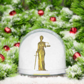 Golden Lady Justice on White (Noël)