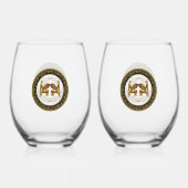 Golden Lamassu Drinkware Set Wijnglas Zonder Voet (Achterkant)