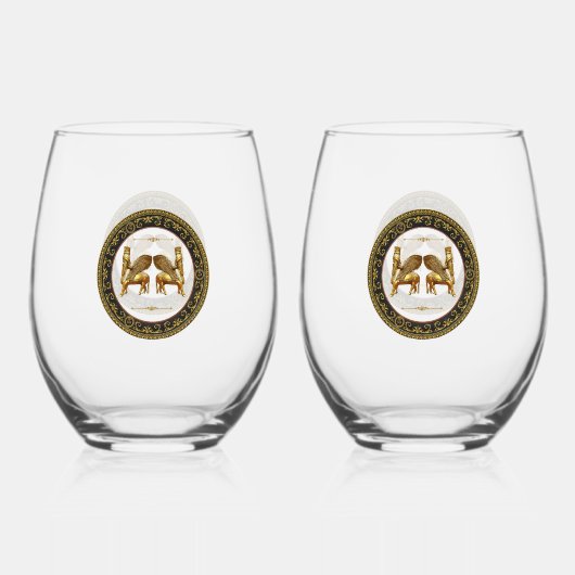 Golden Lamassu Drinkware Set Wijnglas Zonder Voet (Voorkant)
