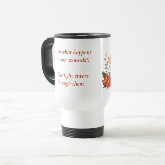 Golden Lantern Mug | Inspirational Quote Mug Reisbeker (Voorkant links)
